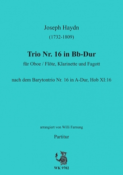 Joseph Haydn - Trio Nr. 16 in Bb-Dur  für Oboe/Flöte, Klarinette und Fagott